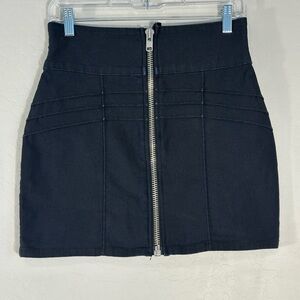 Kill City The‎ Original Cult Goth Full Zip Black Mini Skirt size 4